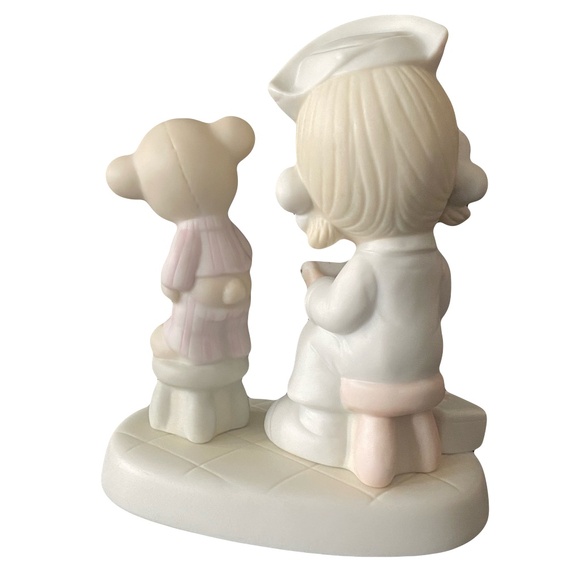 Vintage Precious Moments Nurse & Teddy Bear Figurine - Love Beareth All Things